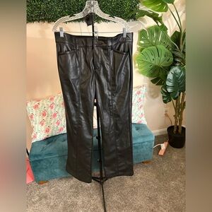 torrid Black Faux Leather Boot Cut Pants